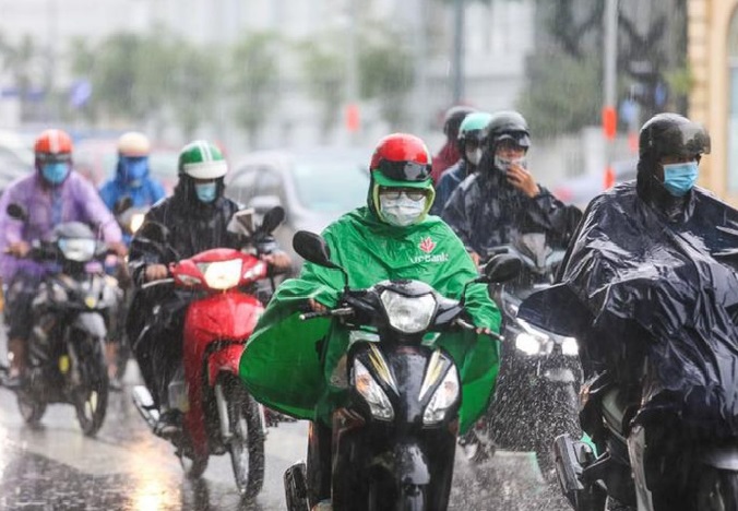 Bắc Bộ trời mưa mát, Nam Bộ chiều mưa to