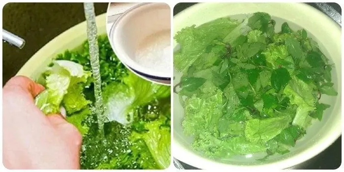 Có nên ngâm rau bằng nước muối?