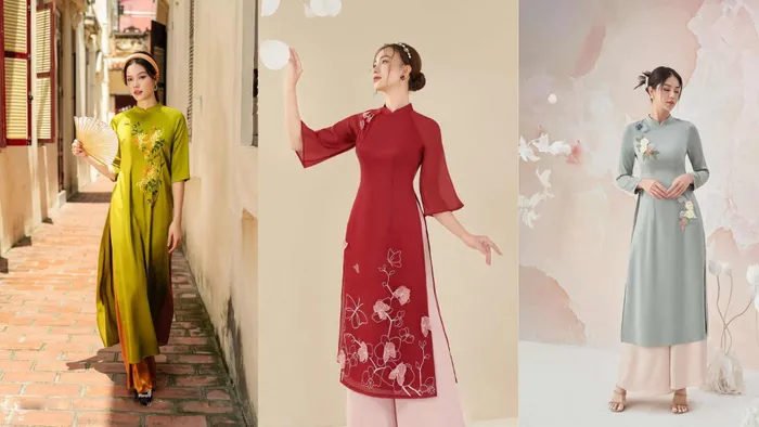 Những mẫu áo dài Tết đang thịnh hành trước thềm năm mới