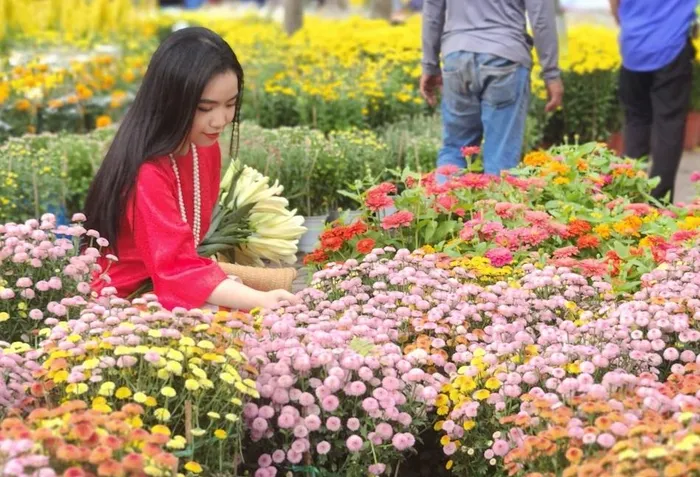 TP Hồ Chí Minh: Người dân tất bật đi mua hoa, cây kiểng trong 30 Tết