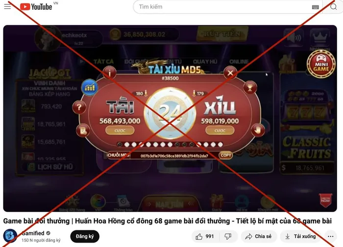 Tràn ngập quảng cáo game cờ bạc, cá cược trên các nền tảng online