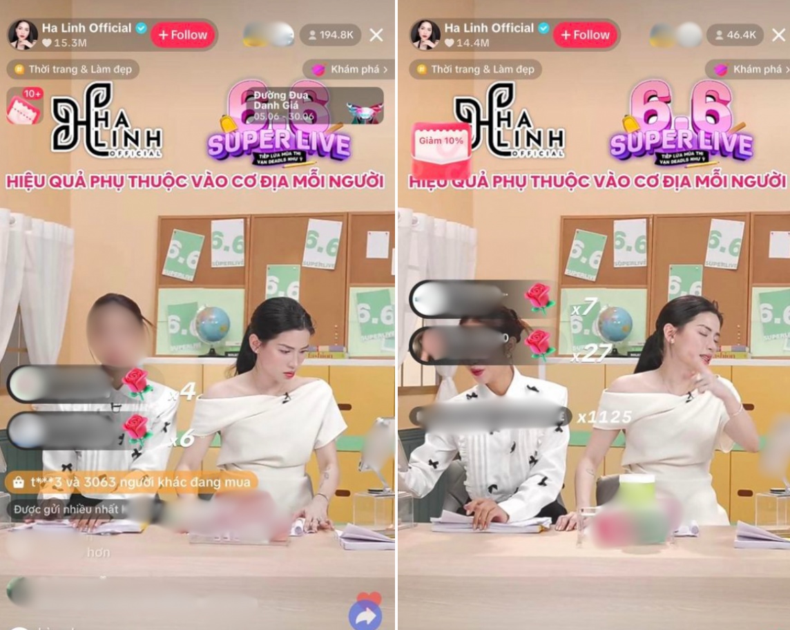 Tiktoker Võ Hà Linh ‘bị tố’ gian lận số mắt xem trên livestream