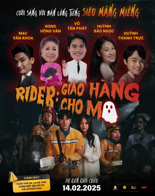 NSND Hồng Vân, Võ Tấn Phát, Mạc Văn Khoa “quậy” tưng bừng khi lồng tiếng cho phim “Rider: Giao hàng cho ma”