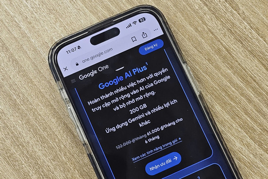 Google bán gói AI giá 122.000 đồng mỗi tháng tại Việt Nam