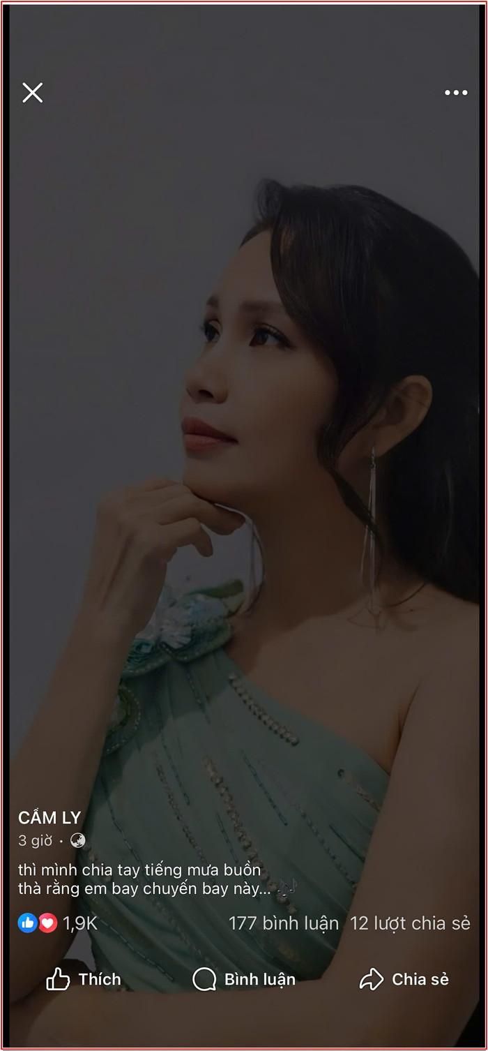 Cẩm Ly đăng ảnh suy tư, nhắc hai chữ &#8216;chia tay&#8217; khiến khán giả xôn xao